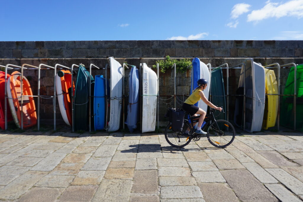 Arrivée sur le port de binic en vélo
